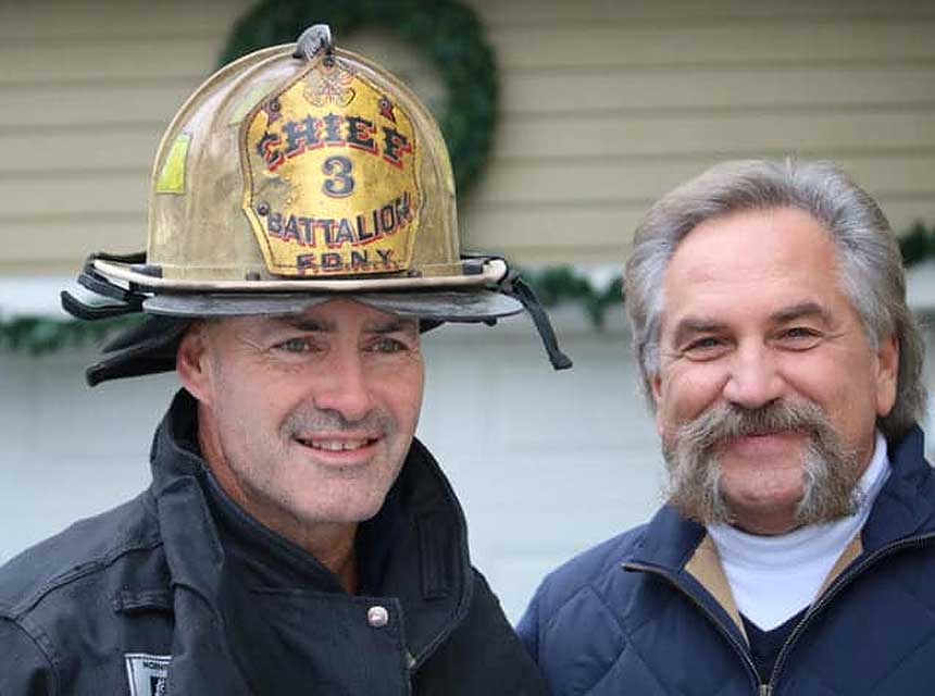 Battalion Chief Danny Sheridan and Chris Naum