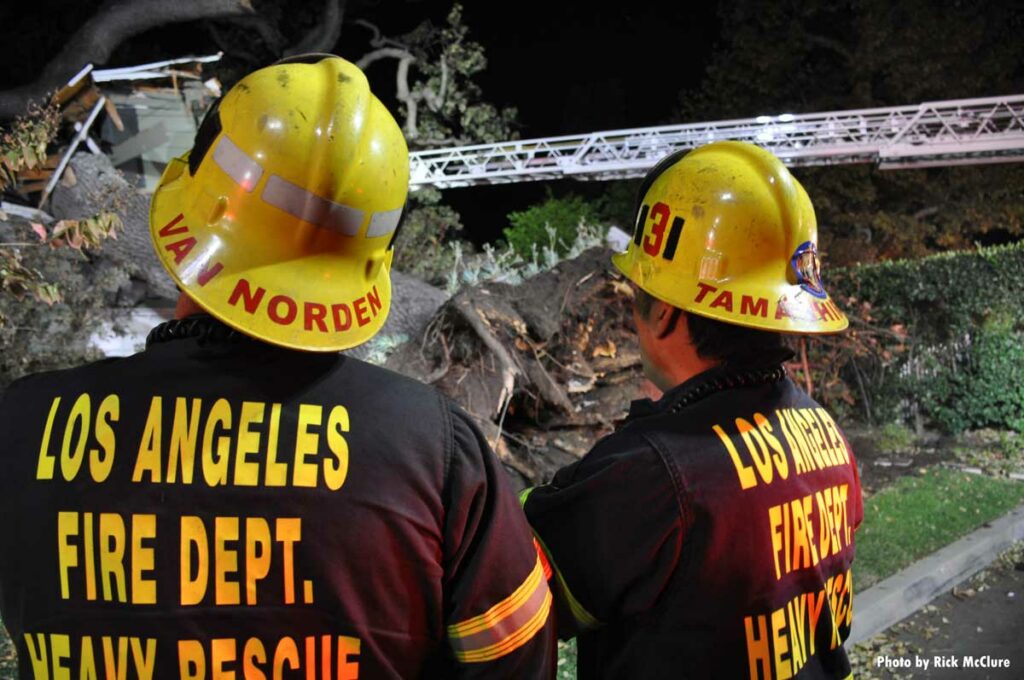 LAFD heavy rescue team members