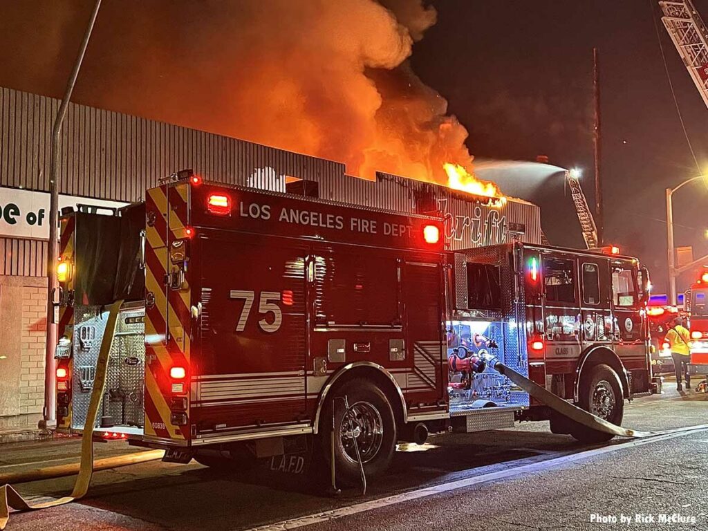 LAFD engine with hoselines