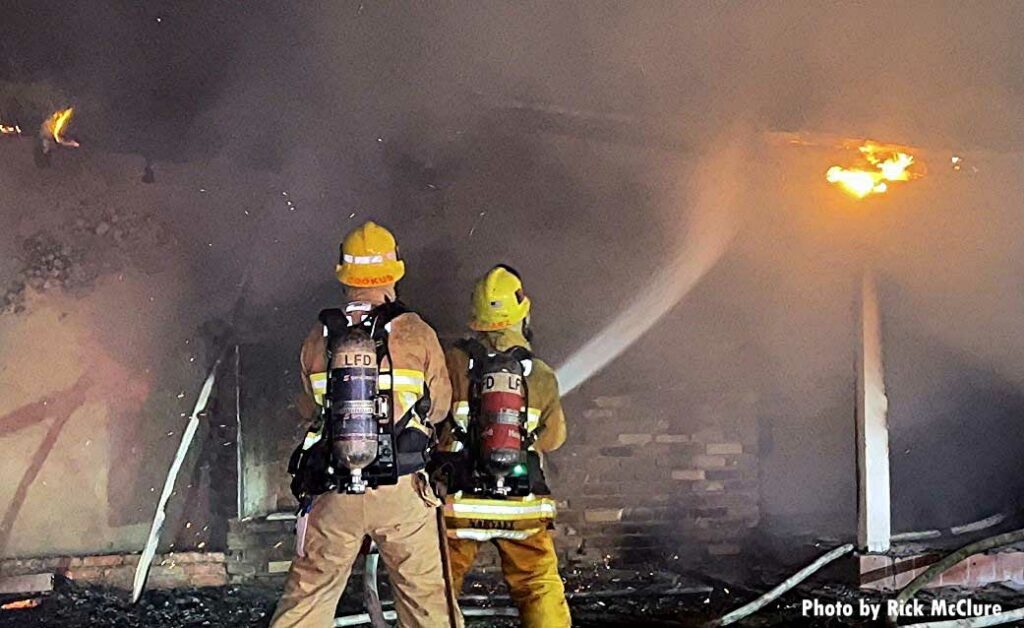 LAFD firefighters on the hoseline