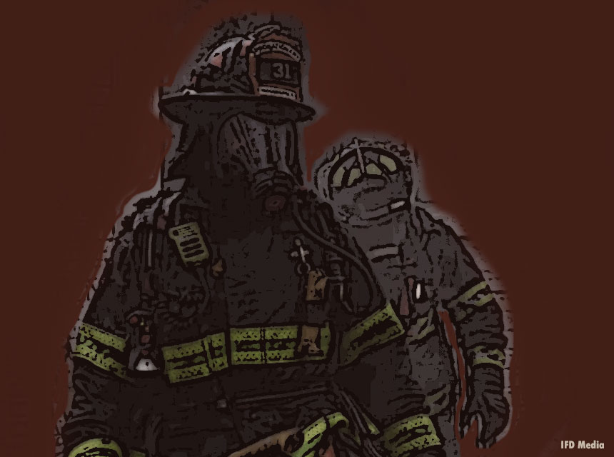 Indianapolis firefighters in gear