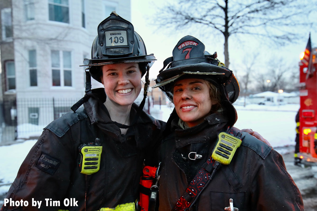 Two Chicago firefighters