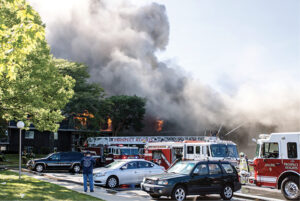 Large apartment fire