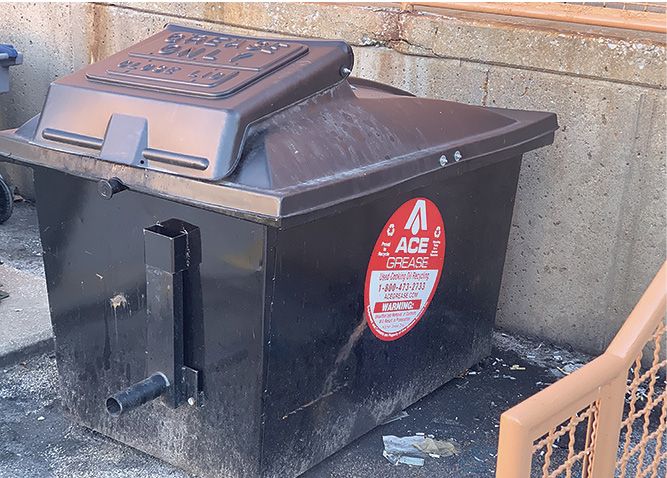 Grease Disposal Containers, Dumpsters