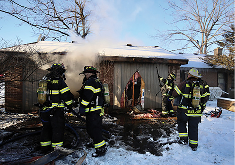 Northbrook firefighters battle attached garage fire