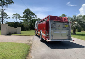 Driver operator training with fire truck