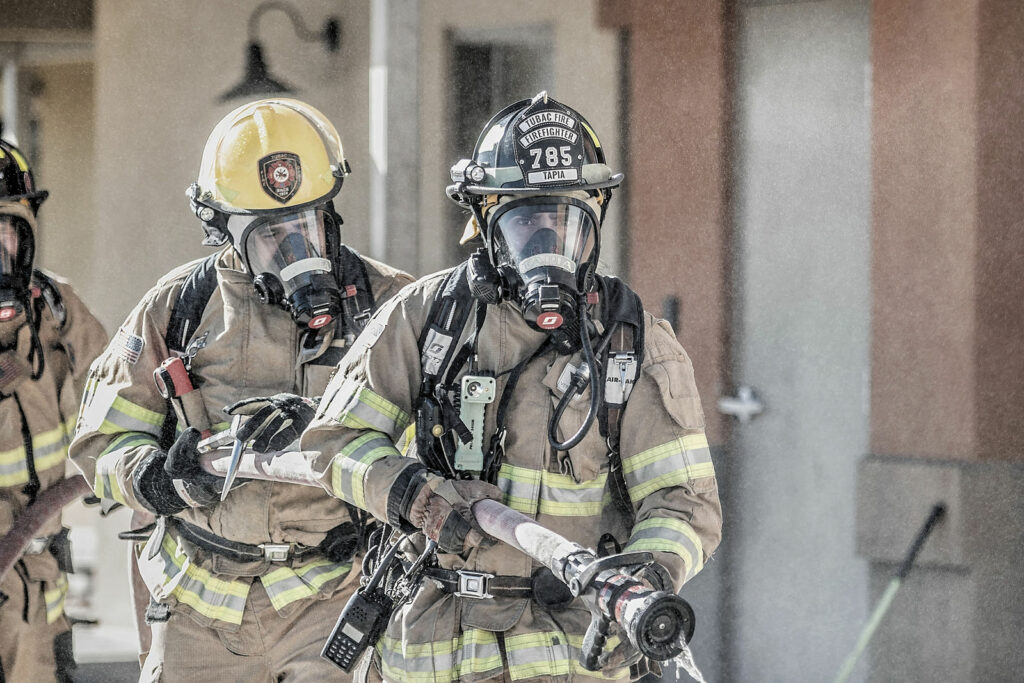 Tubac AZ firefighters on the line