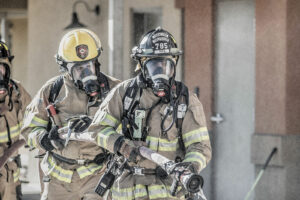 Tubac AZ firefighters on the line