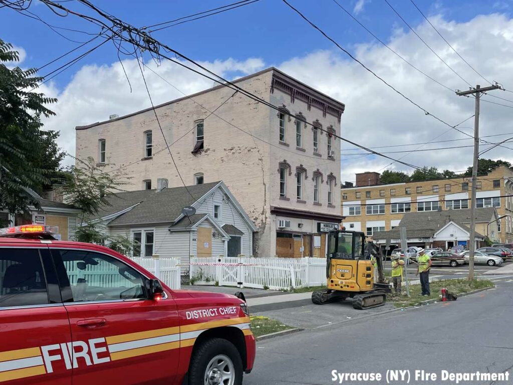 Pond Street collapse in Syracuse, New York