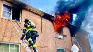 Firefighter at Brooklyn fire