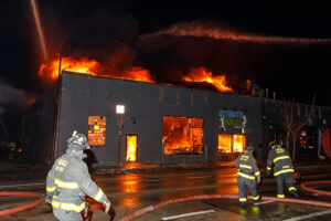 Fire in a building under renovation in Chicago