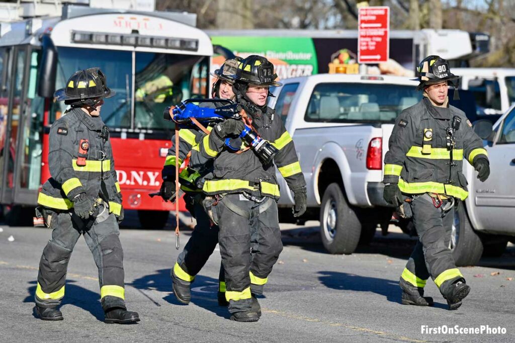 FDNY firefighters at four-alarm Queens fire