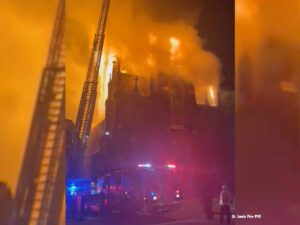 St Louis church fire four alarms