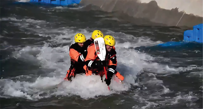 Water rescue firefighters