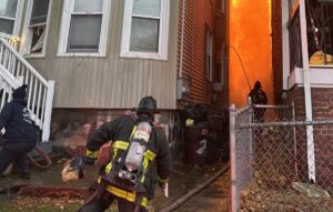 Boston firefighters at six-alarm Dorchester fire