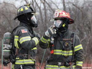 Firefighters at scene of Pleasantview Fire Tanker Rollover