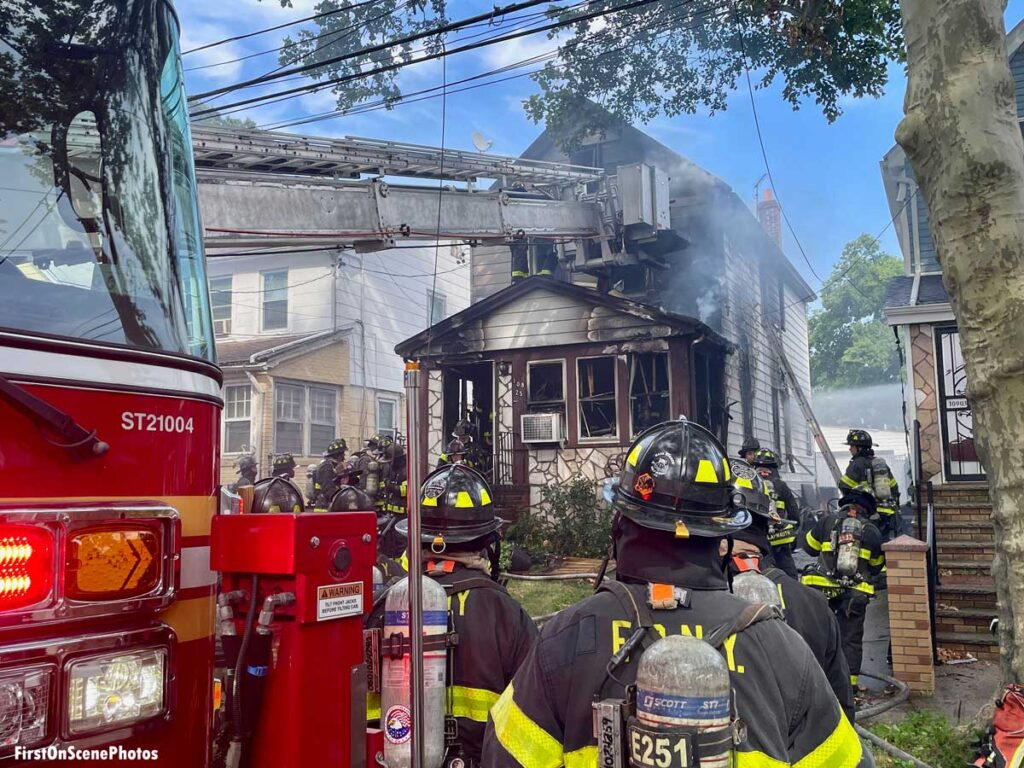 FDNY firefighters respond to second alarm fire in Queens