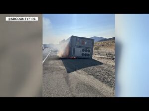 Lithium-ion battery truck crash I-15