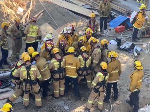 Los Feliz trench rescue LAFD