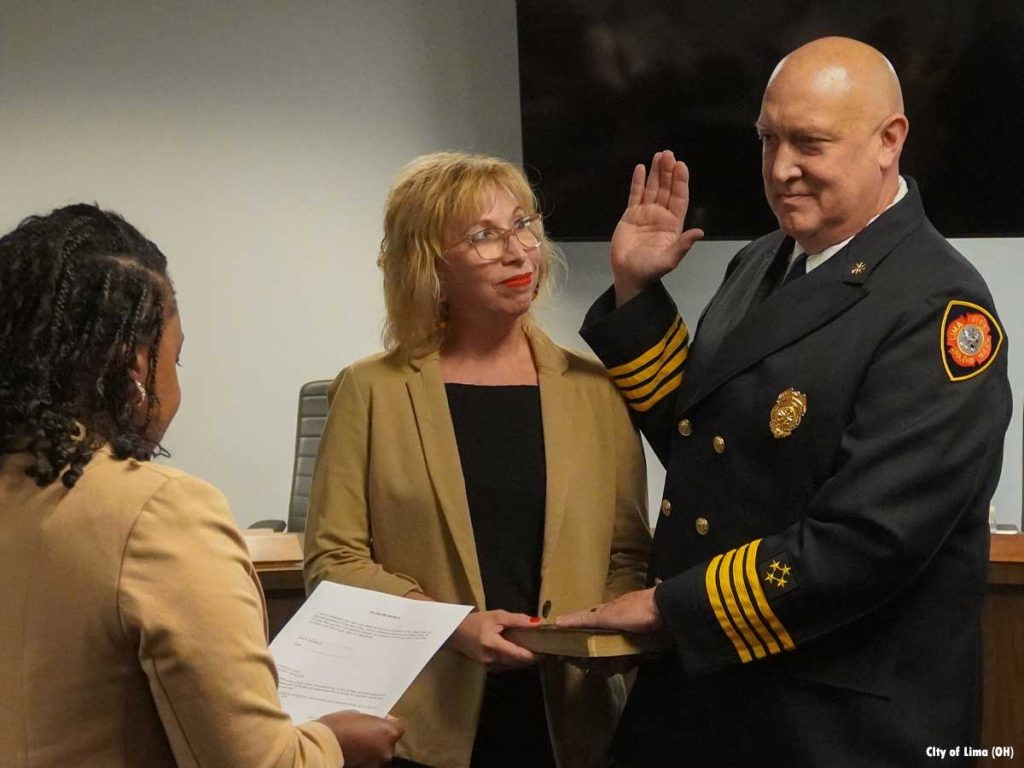 Lima Fire Chief Jack McDermitt sworn in