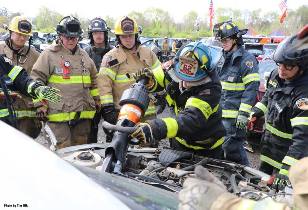 Firefighters undetake hands-on extrication training at FDIC International 2022