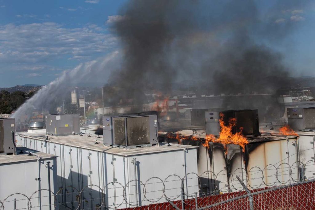 lithium battery storage container fire