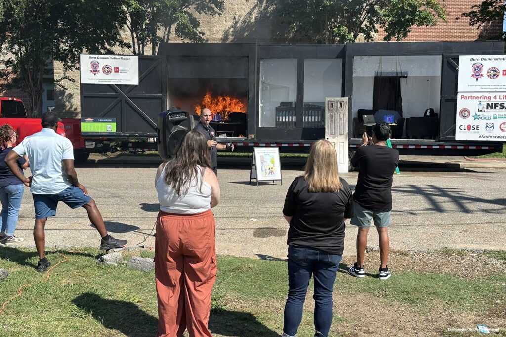 Demostración de fuego real en Chattanooa