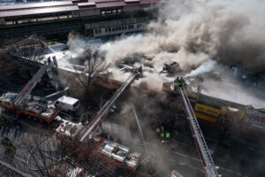 firefighters at a bronx fire