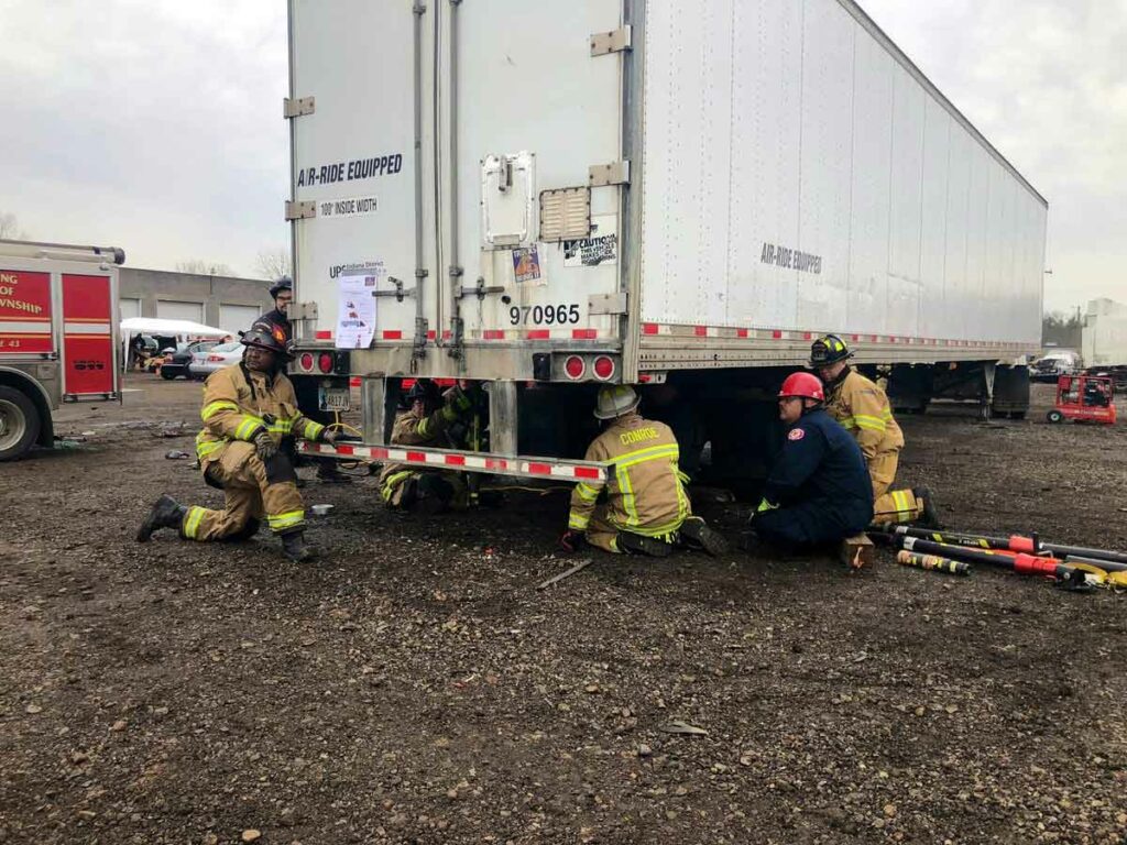 Firefighters training at FDIC