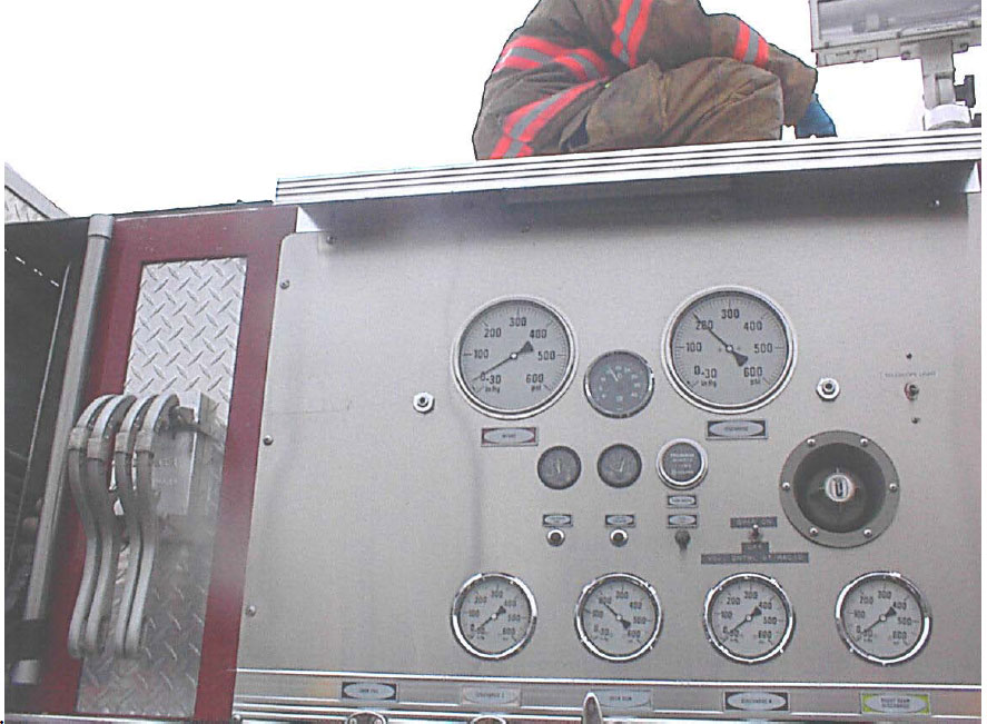 Pump panel of rig