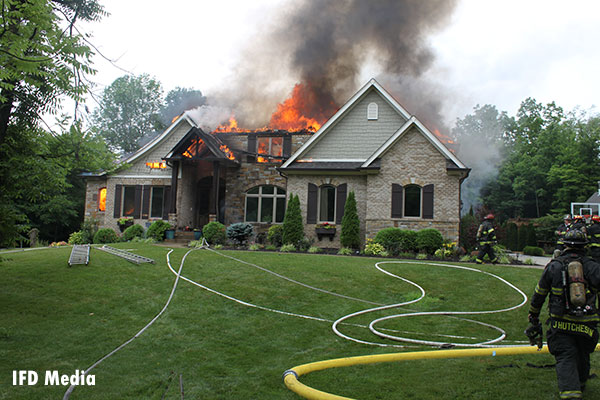 Indianapolis house on fire